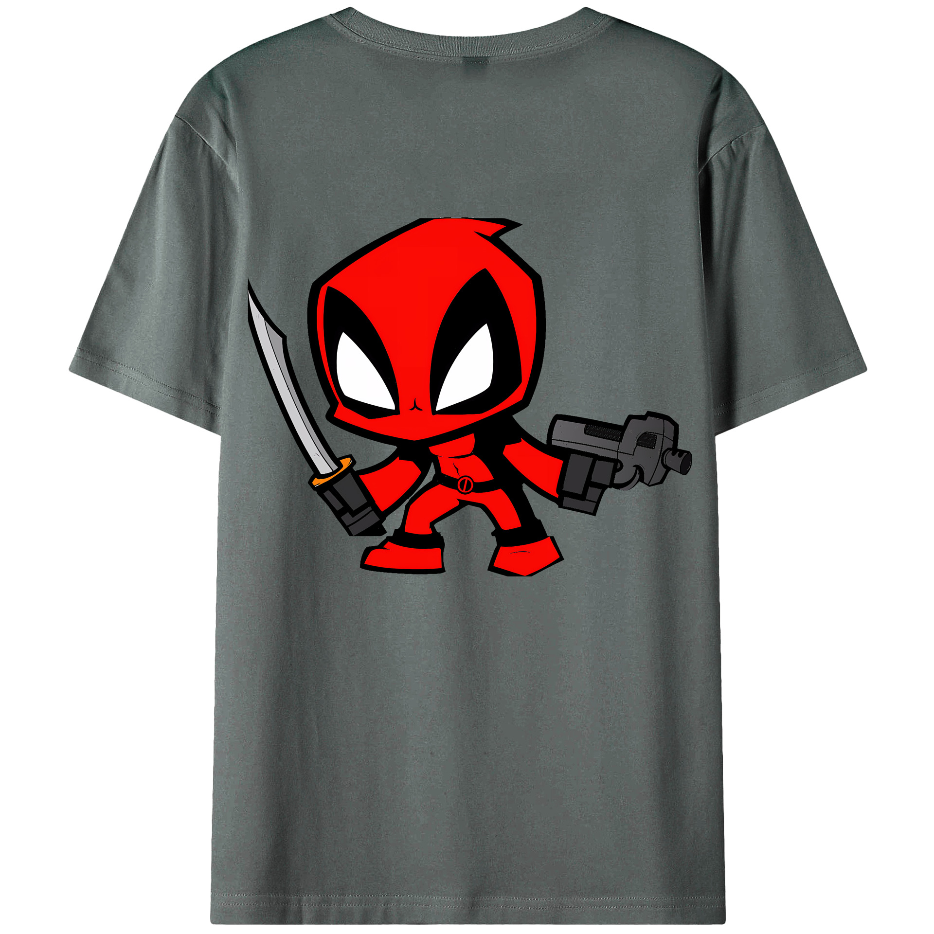 （画像用） Deadpool デッドプール 綿100％半袖Tシャツ（背面プリント）